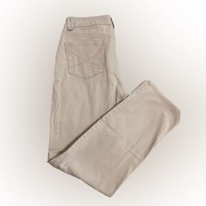 NYDJ Women's Straight Leg Jeans - Cream Beige Size 8P